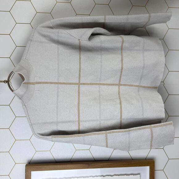 Anthropologie Stripe Beige and Tan Cowl Neck Sweater - Size - Small - Picture 3 of 7